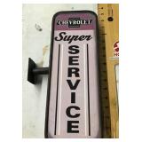Chevrolet Super Service double-sided wall sign