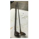 3 vintage golf clubs