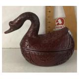 Carved wood duck