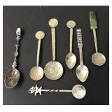Assorted silver spoons