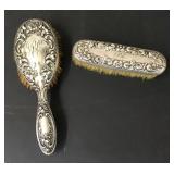 Sterling silver vanity brushes