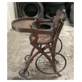 Antique convertible high chair stroller