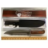 Timber Rattler fixed blade knife with sheath & box