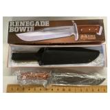 Ridge Runner Renegade Bowie knife with box