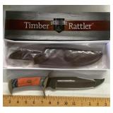 Timber Rattler fixed blade knife with sheath & box