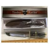 Timber Rattler fixed blade knife with sheath & box
