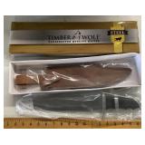 Timber Wolf fixed blade knife with sheath and box