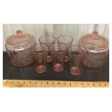 Pink Depression glass lot