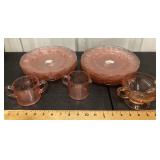Pink Depression glass lot