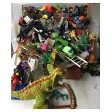 Tote full of toys and farm animals