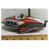 Rocket racer tin plate friction toy