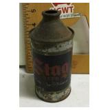Stag cone top beer can