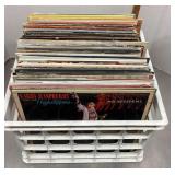 Crate of LPs