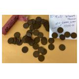 One roll of 1949-D wheat pennies