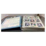Binder of baseball cards