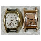 2 Bulova gold filled manual watches --work