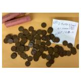 2 rolls 1940 wheat pennies