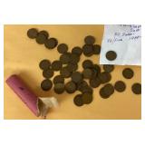 One roll of 1940-D wheat pennies
