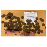 2 rolls 1949 wheat pennies