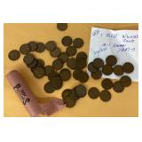 One roll of 1951 wheat pennies