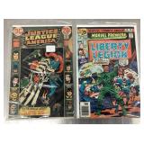 2 vintage DC and Marvel comics