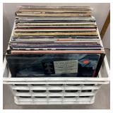 Crate of LPs