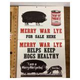 2 Merry War Lye commercial posters