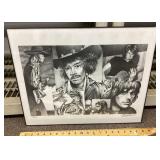 B.Pease Limited Edition Jimi Hendricks print 16x20