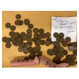 2 rolls of 1952 wheat pennies