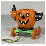 Rosbro Halloween JOL candy container on wheels