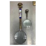 2 vintage hand held magnifiers