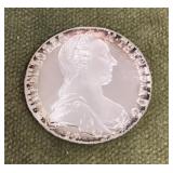 Austrian Marie Teresa restrike coin