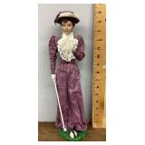 Clothtique Victorian lady playing croquet figure