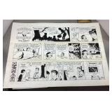 1972 Camera-ready original cartoon strip art