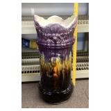Majolica style pottery umbrella stand