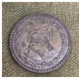 1966 Mexican one peso coin