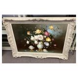 32x44 Rudolph Hunther floral oil painting