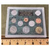 Odd shaped coins of the world collection