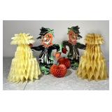 2 diecut scarecrow honeycomb table decorations