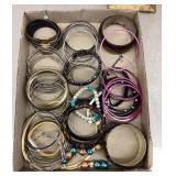 Group of costume jewelry bracelets