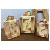 Royal Sealy coffee, sugar, & tea canister set