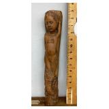Carved wooden mermaid decor