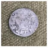 French medieval fleur de lis coin