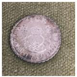 1752 Mexican 2 Reals coin