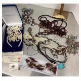 Group of costume jewelry