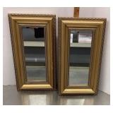 2 decorative wall mirrors