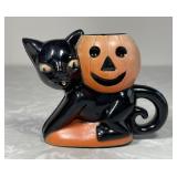 Rosbro Halloween black cat JOL candy container