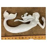 Carved wood Mermaid wall hanging