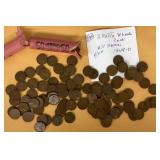 2 rolls 1949 wheat pennies