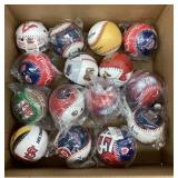 Box of assorted baseballs